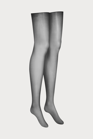 Maison Close Smoky Grey Glossy Cut & Curled Stockings 20 Denier