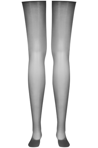 Maison Close Smoky Grey Glossy Cut & Curled Stockings 20 Denier