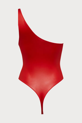 Maison Close Splash Red Asymetric Thong Swimsuit - Naughty Knickers