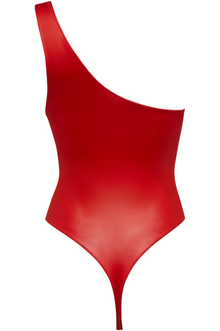 Maison Close Splash Red Asymetric Thong Swimsuit - Sexy Swimsuit