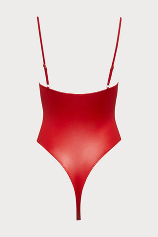 Maison Close Splash Red Thong Swimsuit - Naughty Knickers