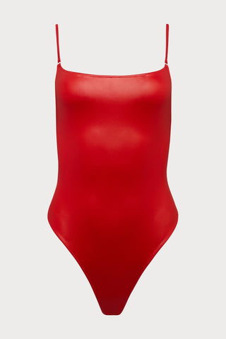 Maison Close Splash Red Thong Swimsuit - Naughty Knickers
