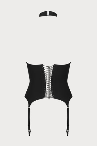Maison Close Nuit Infinie Suspender Top - back detail - lace up