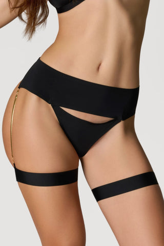 Maison Close Tapage Nocturne Black Garter Thong