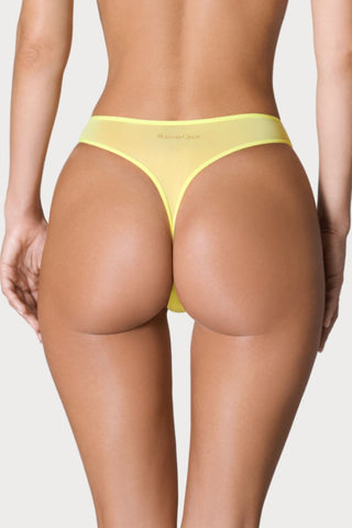 Maison Close Double Sens Pastel High Waist Thong Yellow