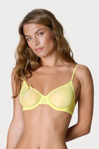 Maison Close Double Sens Pastel Balconette Bra Yellow