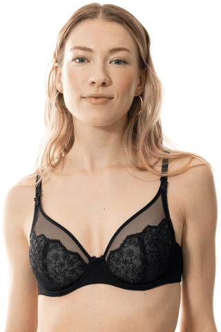 Mey Delightful Underwired Hi Apex Bra Black