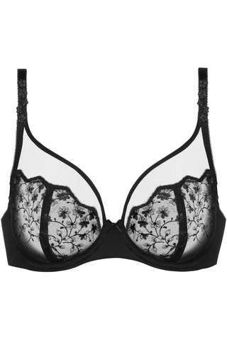 Mey Delightful Underwired Hi Apex Bra Black