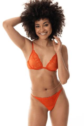 Mey Mysterious Underwired Triangle Bra Carnelian Orange