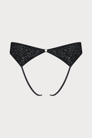 Muse by Coco de Mer Ava Open Brief Black