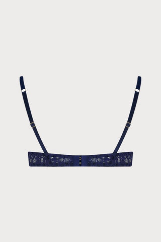 Muse by Coco de Mer Beatrice Half Cup Bra Navy