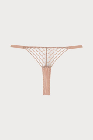 Muse by Coco de Mer Talia Thong Warm Taupe