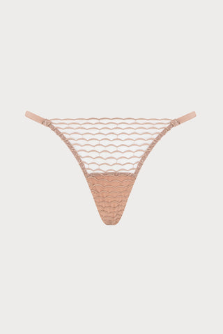 Muse by Coco de Mer Talia Thong Warm Taupe