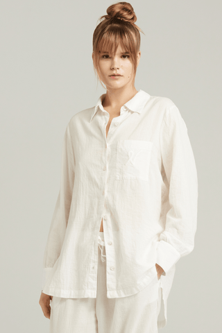 Nudea Organic Cotton PJ Shirt White