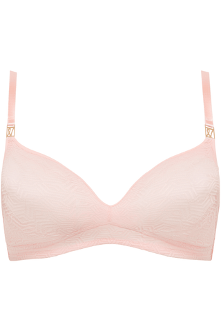 Nudea Sheer Deco Bralette Blush Pink