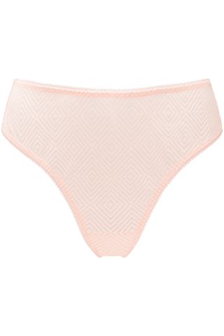 Nudea Sheer Deco High Leg Brief Blush Pink
