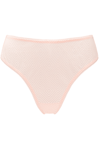 Nudea Sheer Deco High Leg Brief Blush Pink