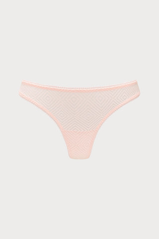 Nudea Sheer Deco Thong Blush Pink