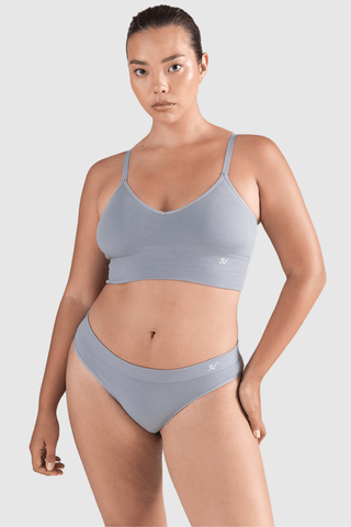 Nudea Tencel™ Seamless High Leg Brief Storm Grey