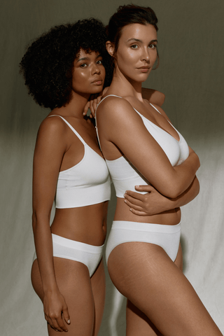 Nudea Tencel™ Seamless High Leg Brief White Sand