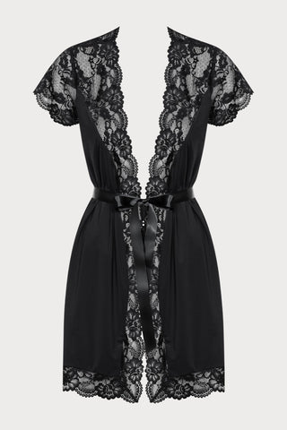 Obsessive 810 Black Short Sleeve Robe