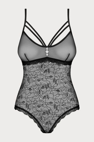 818 Crotchless Lace Teddy