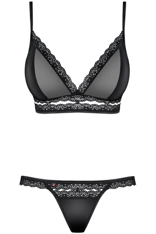 Obsessive 865 Black Bra & Thong - Sexy Black Lingerie