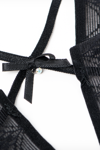 Obsessive 868 Black Bra & Thong - Sexy Black Lingerie