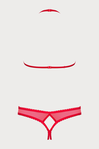870 Ouvert Bra & Crotchless Thong, Size L-XL (UK 12-14)