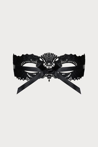 Obsessive A700 Guipure Lace Mask Black