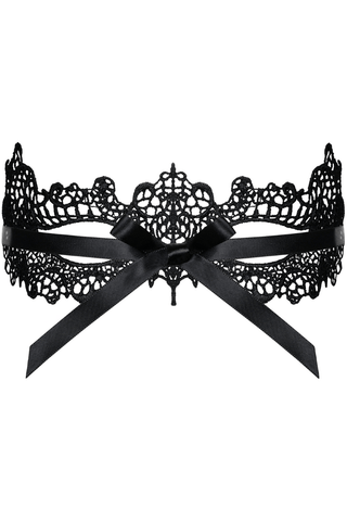 Obsessive A701 Guipure Lace Mask Black