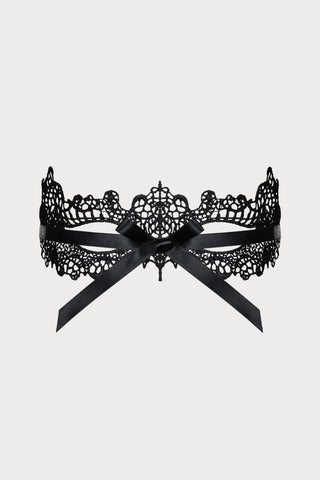 Obsessive A701 Guipure Lace Mask Black