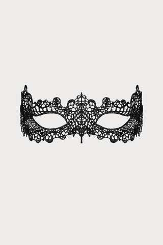 Obsessive A701 Guipure Lace Mask Black