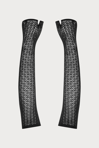 Obsessive Fingerless Long Gloves Black A772