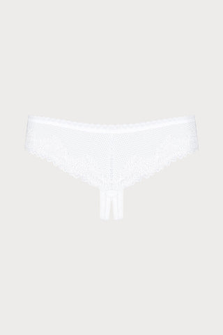 Obsessive Alabastra White Crotchless Thong
