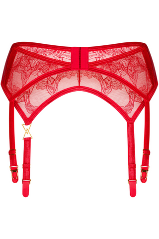 Obsessive Aliosa Red Lace Suspender Belt | Sexy Red Lingerie