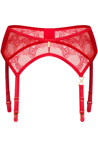 Obsessive Aliosa Red Lace Suspender Belt | Sexy Red Lingerie