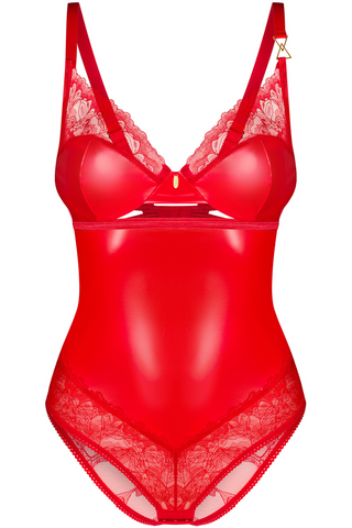 Obsessive Aliosa Red Underwired Bodysuit | Wetlook Lingerie