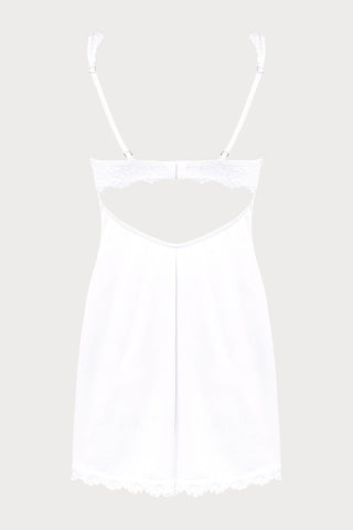 Obsessive Amor Blanco Chemise & Thong White
