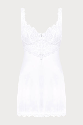Obsessive Amor Blanco Chemise & Thong White