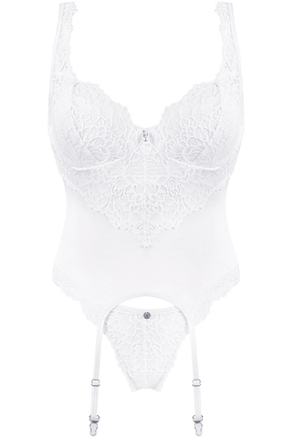 Obsessive Amor Blanco Corset & Thong White