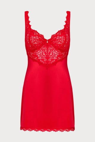 Obsessive Amor Cherris Chemise & Thong Red