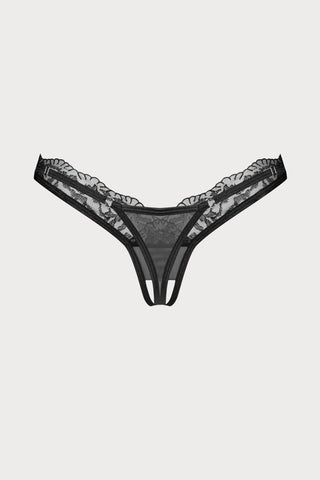 Obsessive Arrowel Black Crotchless Thong