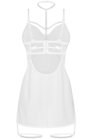 Obsessive Arrowel Sheer White Strappy Chemise