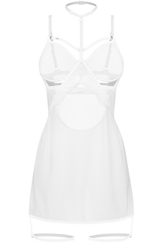 Obsessive Arrowel Sheer White Strappy Chemise