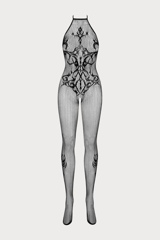 Obsessive G308 Crotchless Halterneck Bodystocking Black