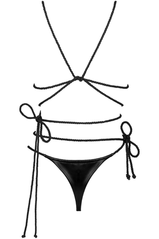 Obsessive Cordellis Bra & Thong Set Black