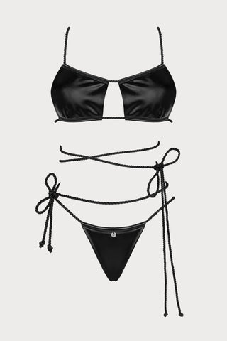 Obsessive Cordellis Bra & Thong Set Black