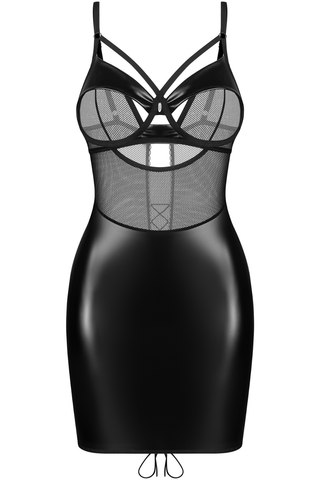 Obsessive Dominna Chemise & Thong Set Black