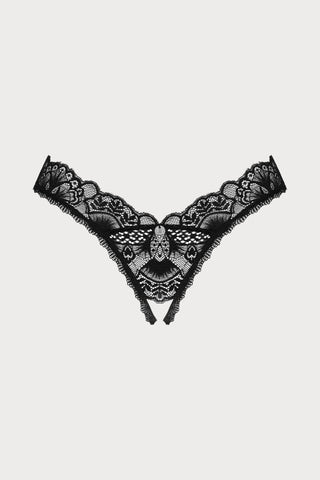 Obsessive Donna Dream Crotchless Thong Black